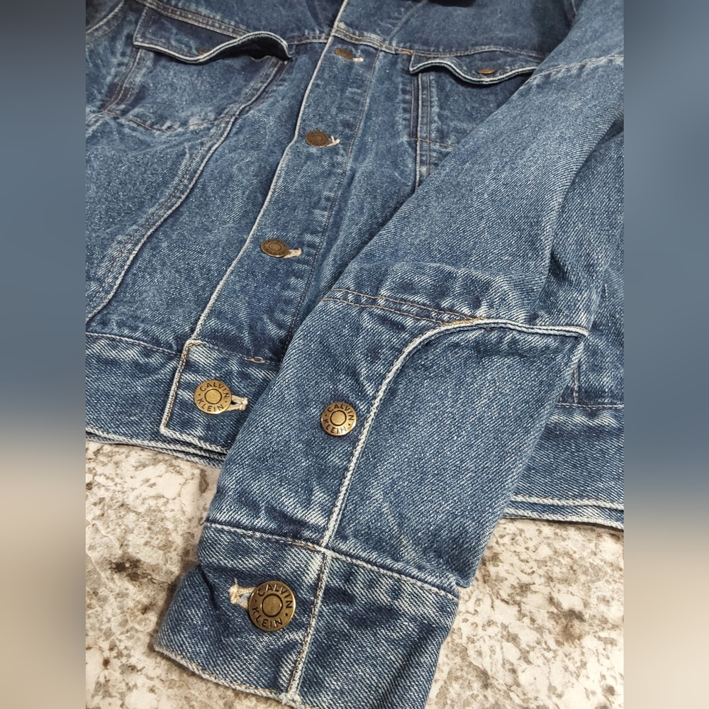 Calvin Klein Classic Blue Denim Jacket M - Picture 8 of 10